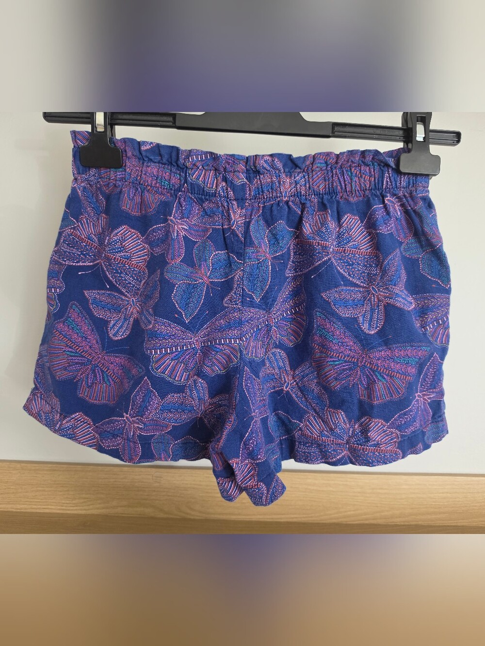 OshKosh B'gosh Navy Blue and Pink Butterfly Print Shorts - Picture 4 of 7
